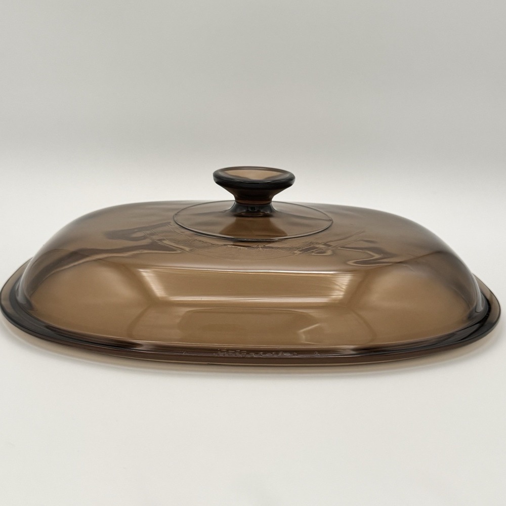 Pyrex F14-C Amber Rectangle Glass Lid Fits 4L Roaster Replacement Lid